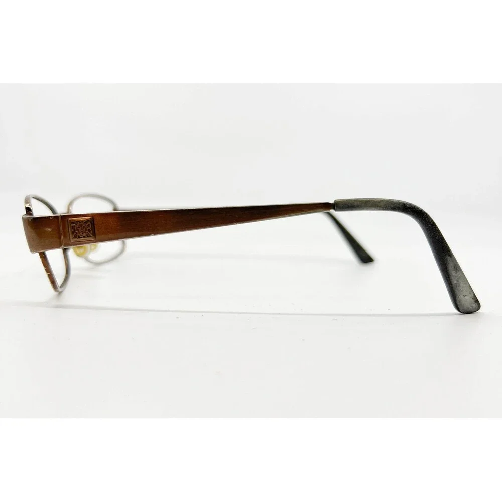 Anne Klein Eyeglass Frames Womens Mocha Brown Animal Print AK5046 50 17 130